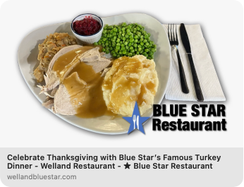 Blue star turkey dinner